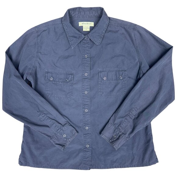 Women's‎ Vintage Y2K EDDIE BAUER Snap-down Shirt- Size M - Picture 1 of 9